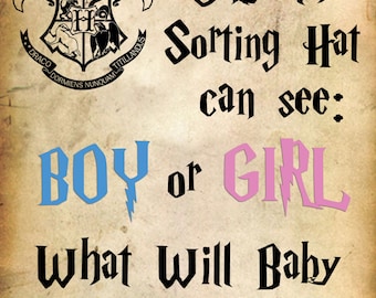 Harry Potter Gender Reveal It's a Boy Party Poster