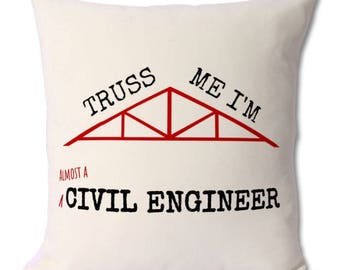Civil engineering,student gift,engineering student,engineering college,engineering school,future,civil engineer,engineer cushion,engineers