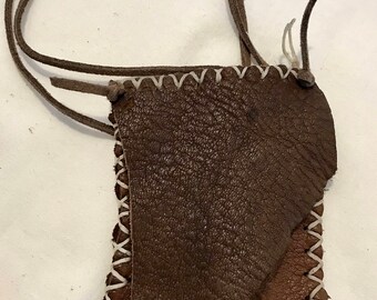 Medicine leather bag neck pouch spirit bag