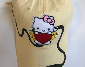 Thinking Hello Kitty Custom Hat