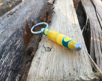 Yellow / Aqua Acrylic Key Chain