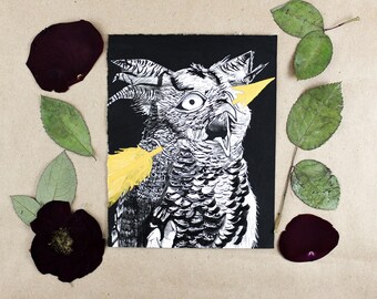 Ink Drawing|Original Artwork|Pen Drawing| 5.5x7|Surreal Art|Visual Art|Unique|Home Décor|Wall Art|Created by AlyssaRobbieArtworks