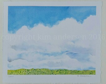 Summer - limited edition digital print of an original watercolor painting