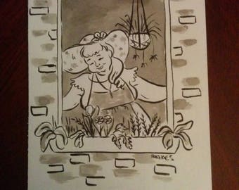 5.5x8.5 Inktober 2016 drawing