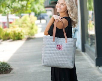 Monogram Tote Bag, Personalized Tote Bag, Monogrammed Gifts, Bridesmaid Gifts, Group Discounts, 8 Color Options, Tailgate Tote Bag