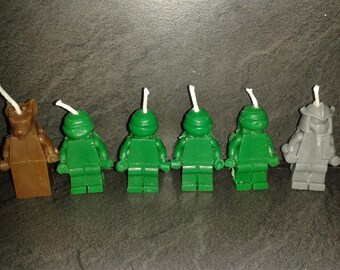 Teenage Mutant Ninja Turtle birthday Candles x 6