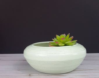 Vintage Mint Green Ikebana Planter