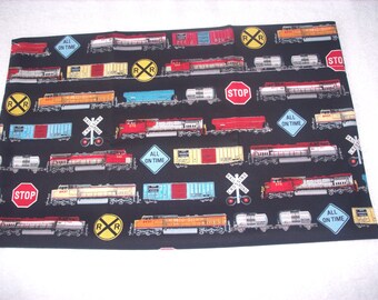 Trains travel pillowcase