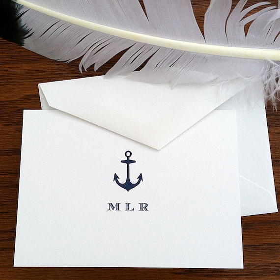 Items similar to Nautical Stationery for Men / Women Set of 10 300
