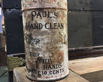 Pauls Hand Clean Tin - Tin Container - Tin advertising