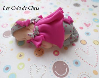 baby girl fimo pancho and butterfly.