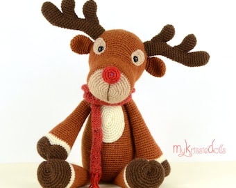 Crochet Pattern - Rudolf Reindeer