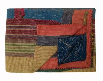 Indian Kantha quilt, kantha throw, coverlet, indian throw, blanket throw, kantha, vintage kantha quilt, vintage kantha