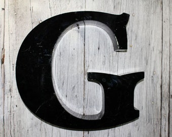 Big Black G, letter G, Capital Letter G, Vintage Sign Letter