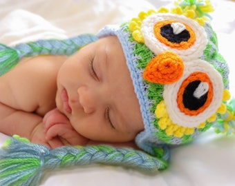 Owl baby boy outfit baby owl photo prop boy hat diaper cover for boys infant hats boys diaper cover set animal hat boy baby owl hat outfit