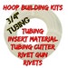 Hoop Building Kit 100 ft roll of 3/4" HDPE hula hoop tubing - Comes with Tubing Cutter and Rivet Gun