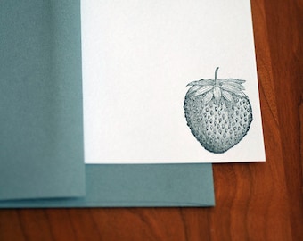 Strawberry Letterpress Notecard Set