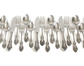 Oneida Community Stainless Brahms Silverware Flatware, Complete Set, 20-Piece Service for 4 (four 5-piece place settings)