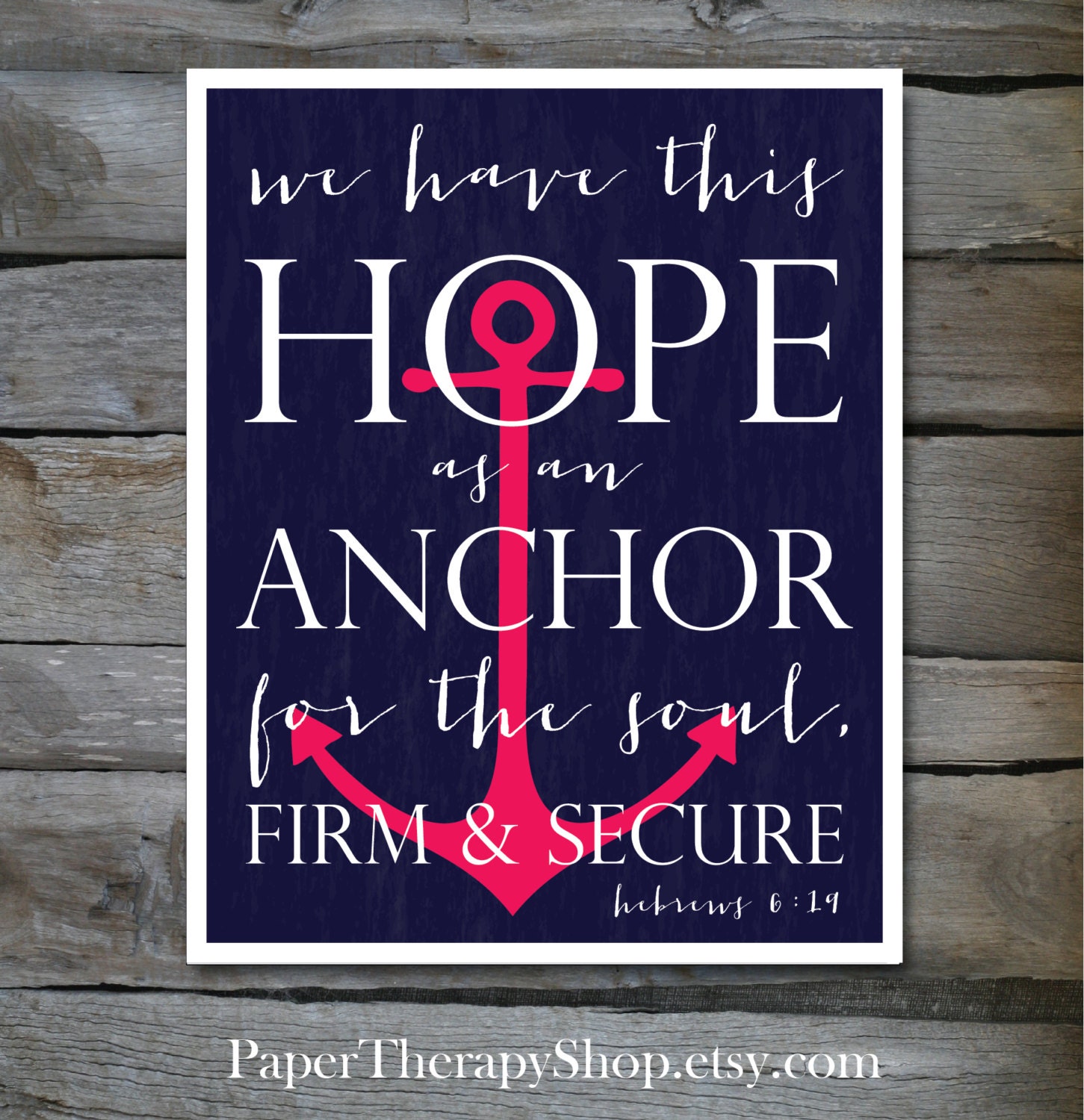 love bible quench verse Navy Hebrews an as 6:19 in x10 8 Hope Bible ANCHOR Verse print