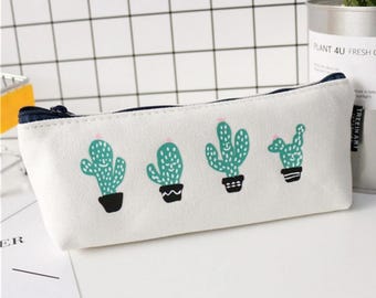 Pencil Pouch - Pencil Case - Planner Pouch - Purse - Wallet - Cactus Design