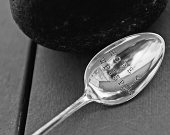 HOPE WHISPERS hand-stamped teaspoon