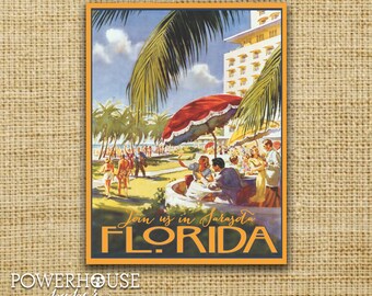 Florida Vintage Postcard Save the Date