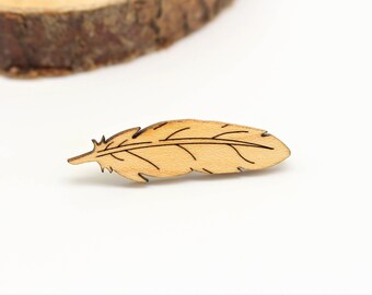 Feather Brooch | Laser Cut Nature Jewellery