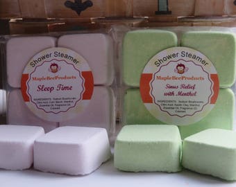 Shower Steamers, Sinus Relief, Aromatherapy Shower Bomb, Hangover Relief , Headache Relief, Menthol Steamers, Migraine Relief, Sleep Steamer