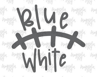 Blue and White Laces SVG, Football svg, Football Color svg, Team Colors svg, Football Laces svg, Football Team svg, Sports Team Colors svg