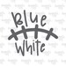 Blue and White Laces SVG, Football svg, Football Color svg, Team Colors svg, Football Laces svg, Football Team svg, Sports Team Colors svg