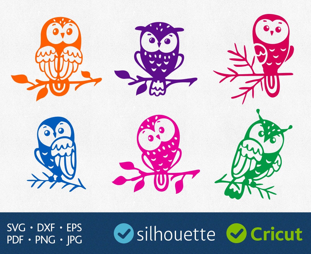 Owl Svg Cut Files Cricut downloads Svg Owl image Dxf