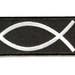 Fish Sign Christian Jesus Iron On Patch 3" x 1.5" Free Shipping P3316