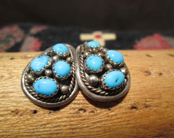 Native American Turquoise Post Earrings