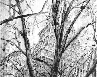 Winter in Paris Original Illustration