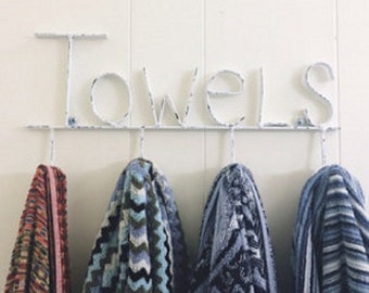 Towel Holder , Towel Hooks, Towel Rack, Towel Ring , Jewelry Organizer , Coat Hook , Kitchen Towel Holder , Wall Hooks, Towel Rack Bathroom