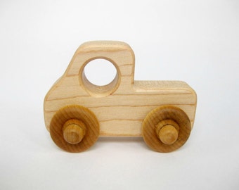 Wooden Toy Pickup Truck, little wood toy