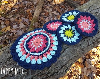 Set under glass & trivet / Coaster and Trivet set