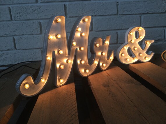 Led wedding sign