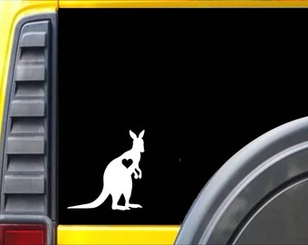 Kangaroo Window Decal Sticker *J495*