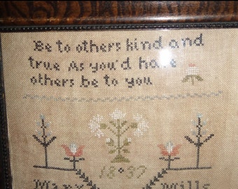 Be Kind Primitive Cross Stitch Pattern