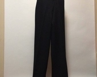 Vintage Black Poly Bell-Bottom Sailor Pants