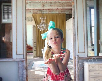 Girls Valentine's Day dress Momi boutique custom dress