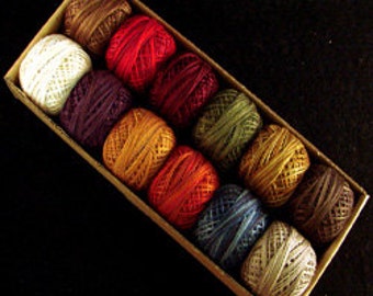 Valdani Thread, Size 12, Valdani Perle Cotton, Artists Palette, Punch Needle, Embroidery, Penny Rugs, Primitive Stitching, Sewing Accessory