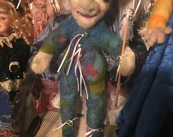 ooak needle felted court jester