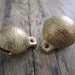 XL Tibetan tiger bells - TWO brass Tibetan tiger bells for malas, jewelry designs, amulets, Tibetan jingle bells, brass bells, frog bells, 2