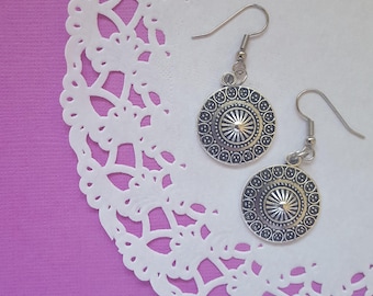 Tribal Silver Dangle Earrings, Mother's Day Gift, Boho Earrings, Bohemian Jewellery, Boho Chic, Silver Bohemian Earrings, Anniversary Gift
