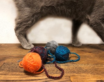 Yarn Ball Toy for Cats, Cat Yarn Toy, Mini Yarn Ball, Cat Yarn Ball, Yarn for Cats, Knitting Toy