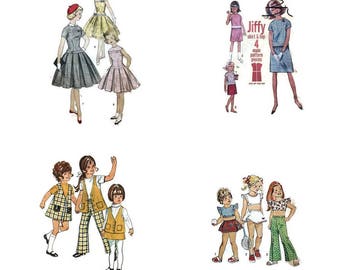 Pick Any 4 Patterns - Vintage Pattern Lot - U Pick