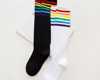 Personalized Rainbow Knee High's
