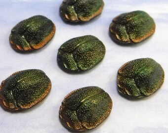 Rare 1920s SCARAB Vintage Glass Cabachon Stones Egyptian Revival Art Deco 1 pc S-52